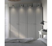 Шкаф Ikea Pax/Gullaberg полки/штанги/ящики/корзины 200x60x201 (Тёмно-серый/Серый)