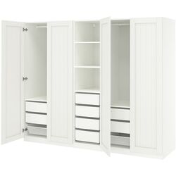 Dulap Ikea Pax/Gullaberg rafturi/bare/sertare/cosuri 250x60x201 (Alb) Thumb