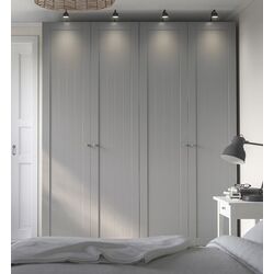 Шкаф Ikea Pax/Gullaberg полки/штанги/ящики/корзины/органайзеры 200x60x236 (Темно-серый/Серый)