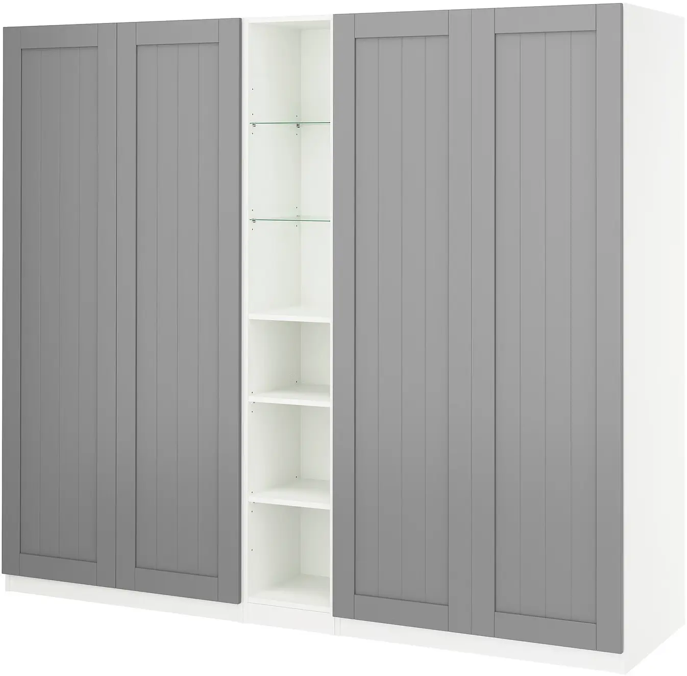 Dulap Ikea Pax/Gullaberg rafturi/bare/sertare/cosuri/etajera 235x60x201 (Gri/Alb) - 3