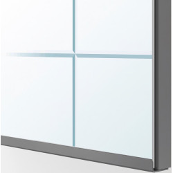 Dulap Ikea Pax/Kammartorp/Tyssedal rafturi/bara/sertare/cos/oglinda 150x66x236 (Alb/Gri-bej) Thumb