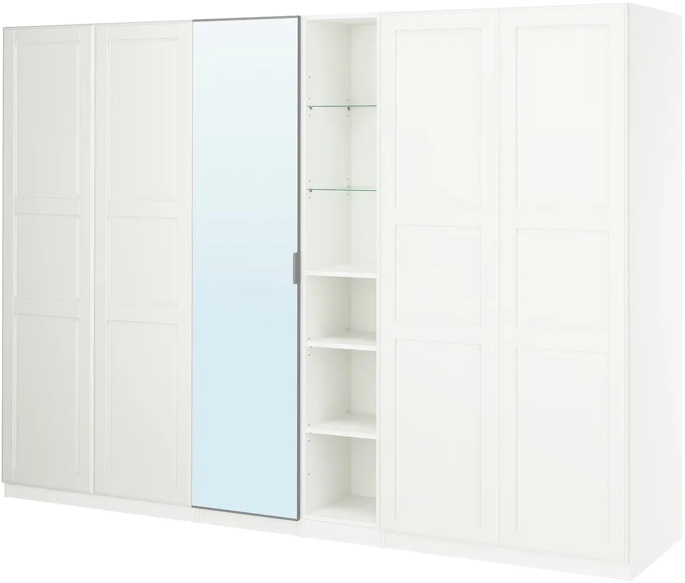 Шкаф Ikea Pax/Kammartorp/Tyssedal полки/штанги/ящики/корзины/стеллаж/зеркало 285x60x201 (Белый) - 3