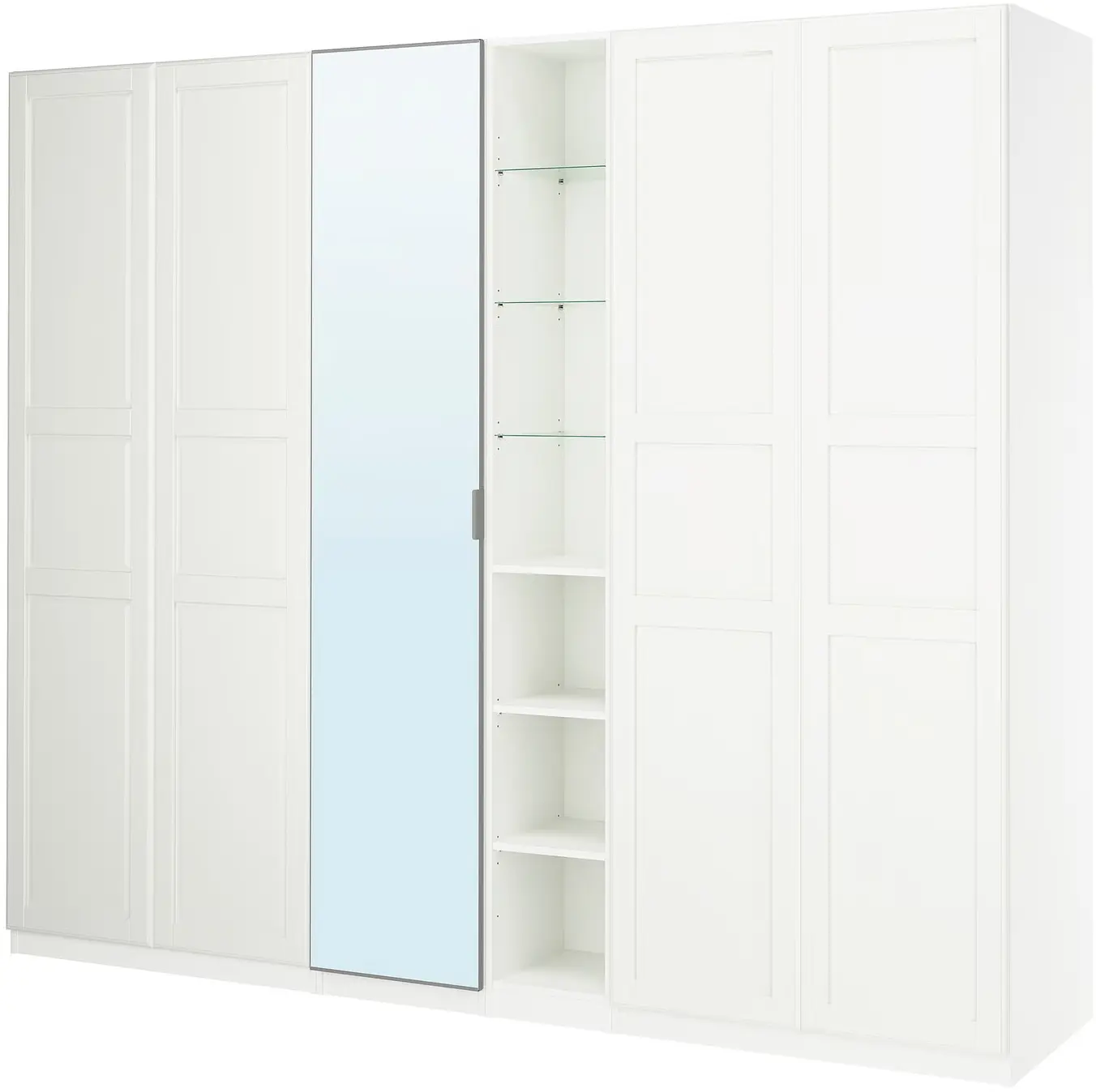 Dulap Ikea Pax/Kammartorp/Tyssedal rafturi/bare/sertare/cosuri/etajera/oglinda 285x60x236 (Alb) - 3