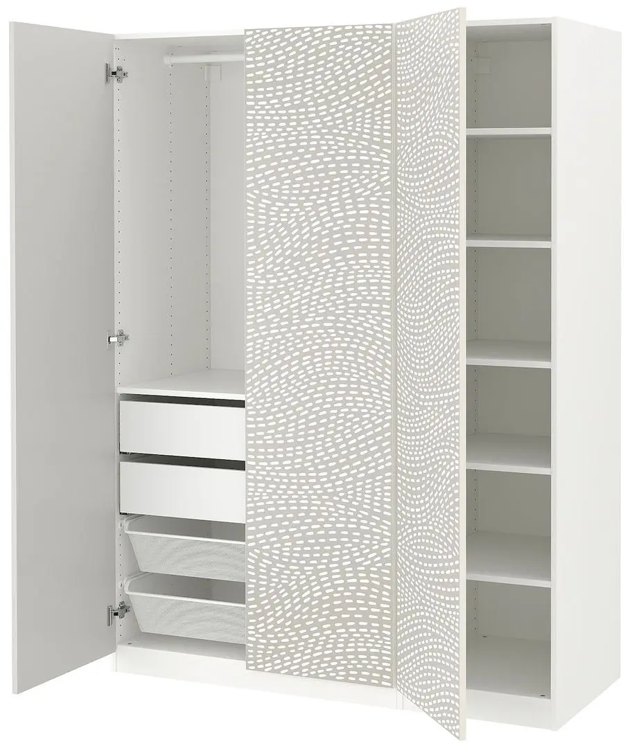 Dulap Ikea Pax/Mistudden/Komplement cu model 150х60х201 (Alb/Gri)