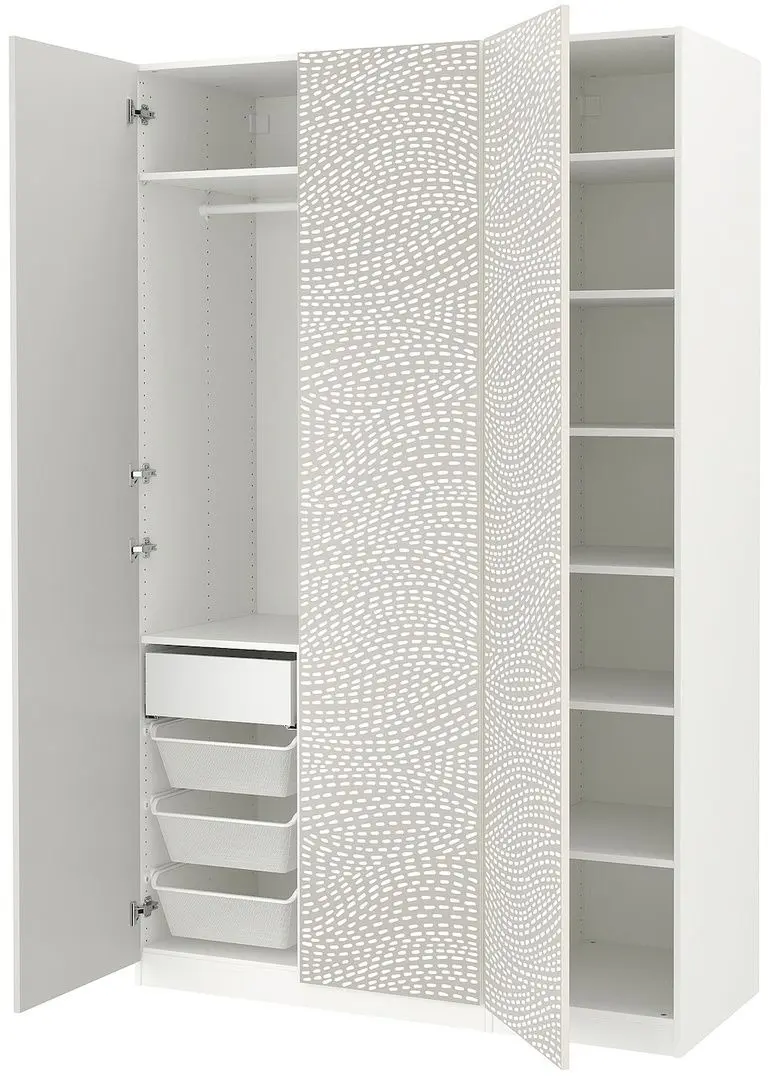 Dulap Ikea Pax/Mistudden/Komplement cu model 150x60x236 (Alb/Gri)