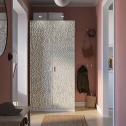 Dulap Ikea Pax/Mistudden rafturi/bara/sertare cu model 100х60х201 (Alb/Gri)