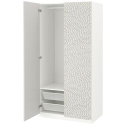 Dulap Ikea Pax/Mistudden rafturi/bara/sertare cu model 100х60х201 (Alb/Gri) Thumb