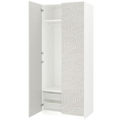 Dulap Ikea Pax/Mistudden rafturi/bara/sertare cu model 100х60х236 (Alb/Gri) Thumb