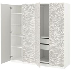 Dulap Ikea Pax/Mistudden rafturi/bara/sertare cu model 200х60х201 (Alb/Gri) Thumb
