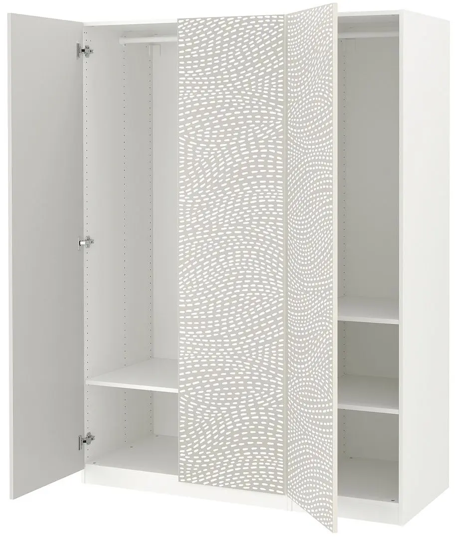 Dulap Ikea Pax/Mistudden rafturi/bare cu model 100х60х201 (Alb/Gri)