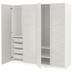 Dulap Ikea Pax/Mistudden rafturi/bare/sertare cu model 200x60x201 (Alb/Gri) Thumb