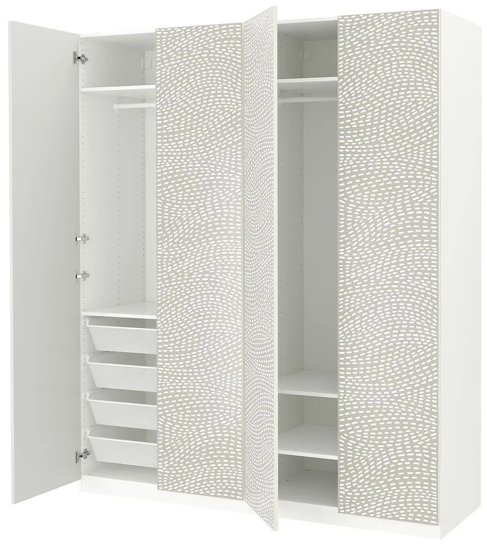 Dulap Ikea Pax/Mistudden cu model 200x60x236 (Alb/Gri)