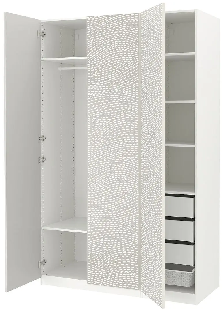 Dulap Ikea Pax/Mistudden/Komplement cu model 150x60x236 (Alb/Gri)