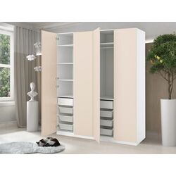 Шкаф Ikea Pax/Reinsvoll 200x60x236 (Белый/Серо-Бежевый)
