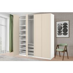 Шкаф Ikea Pax/Reinsvoll полки/корзины/штанга 200x60x236 (Белый/Серо-Бежевый)