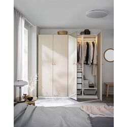 Шкаф Ikea Pax/Reinsvoll/Vikedal 200x60x201 (Белый/Серо-Бежевый) Thumb