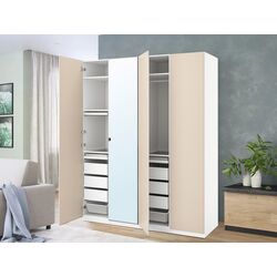 Шкаф Ikea Pax/Reinsvoll/Vikedal 200x60x236 (Белый/Серо-Бежевый)