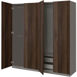 Dulap Ikea Pax/Storklinta raft/bare/cosuri 200x60x201 (Gri inchis/Maro inchis) Thumb