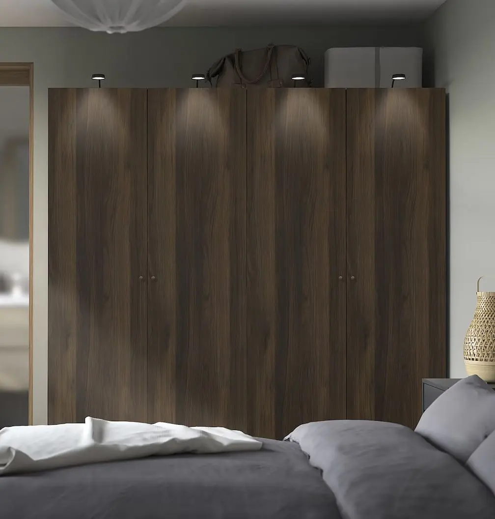 Dulap Ikea Pax/Storklinta raft/bare/cosuri 200x60x201 (Gri inchis/Maro inchis)