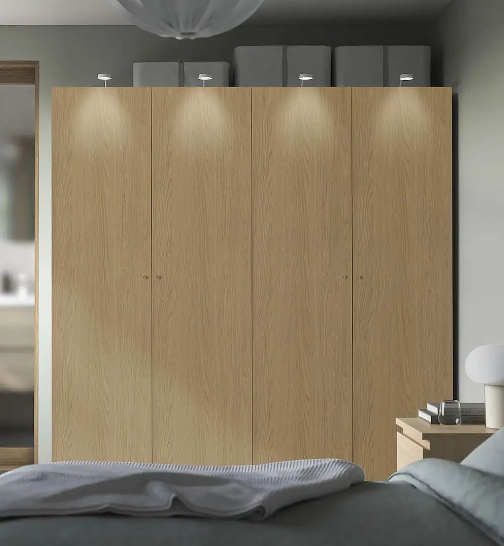 Dulap Ikea Pax/Storklinta raft/bare/sertare/cosuri 200x66x201 (Alb/Aspect Stejar)