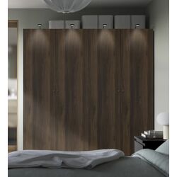 Dulap Ikea Pax/Storklinta raft/bare/sertare/cosuri 200x66x201 (Gri inchis/Maro inchis)