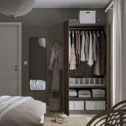 Dulap Ikea Pax/Storklinta rafturi/bara 100x60x201 (Gri inchis/Maro inchis) Thumb