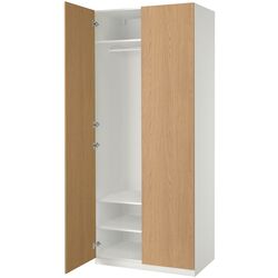 Dulap Ikea Pax/Storklinta rafturi/bara 100x60x236 (Alb/Aspect Stejar) Thumb