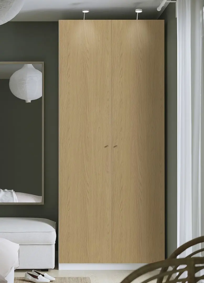 Dulap Ikea Pax/Storklinta rafturi/bara 100x60x236 (Alb/Aspect Stejar)