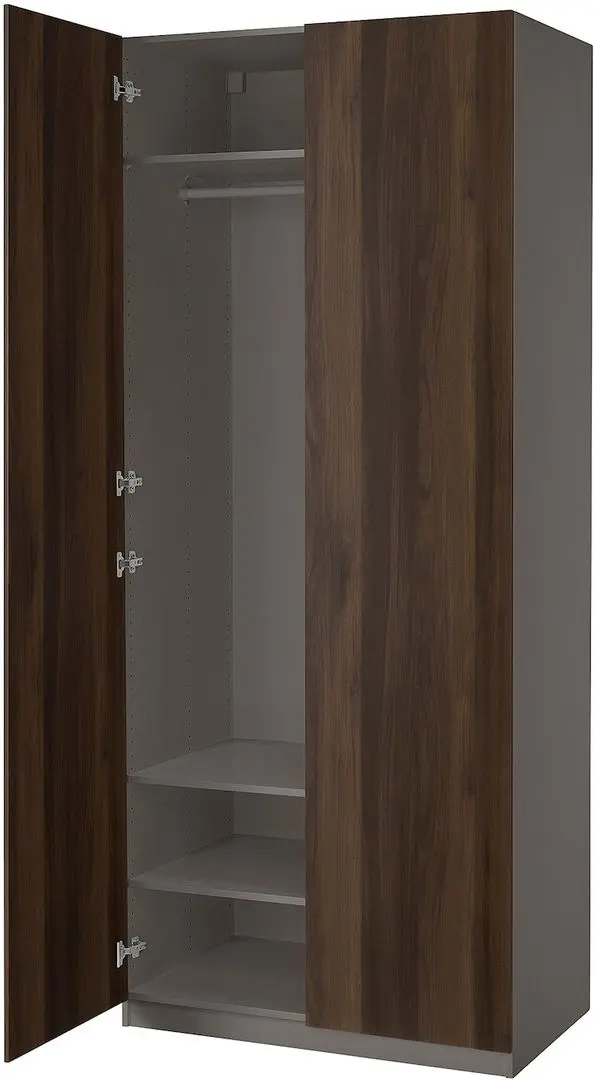 Dulap Ikea Pax/Storklinta rafturi/bara 100x60x236 (Gri inchis/Maro inchis)