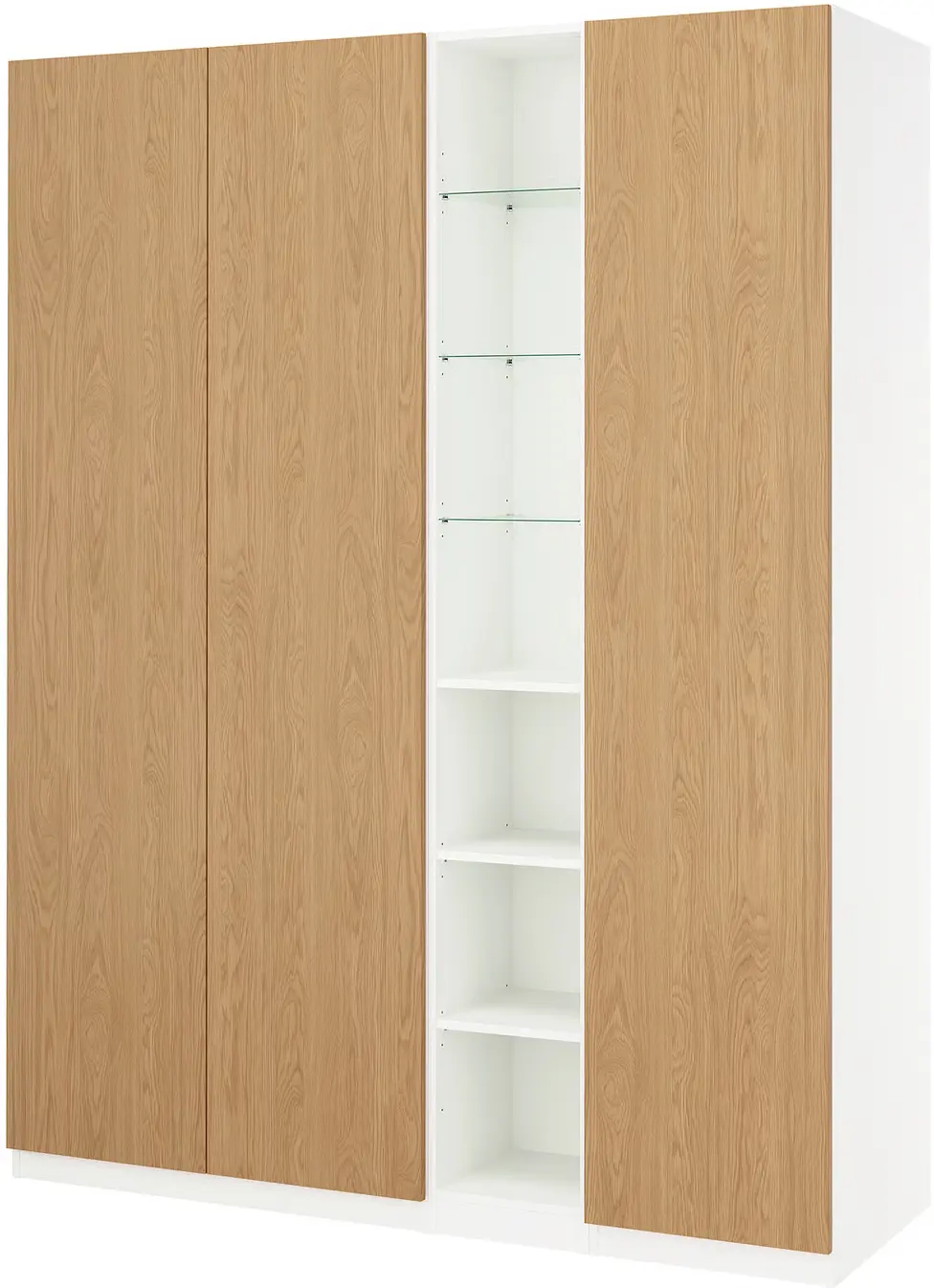 Dulap Ikea Pax/Storklinta rafturi/bara/cosuri/sertare/etajera 185x60x236 (Alb/Aspect Stejar) - 3