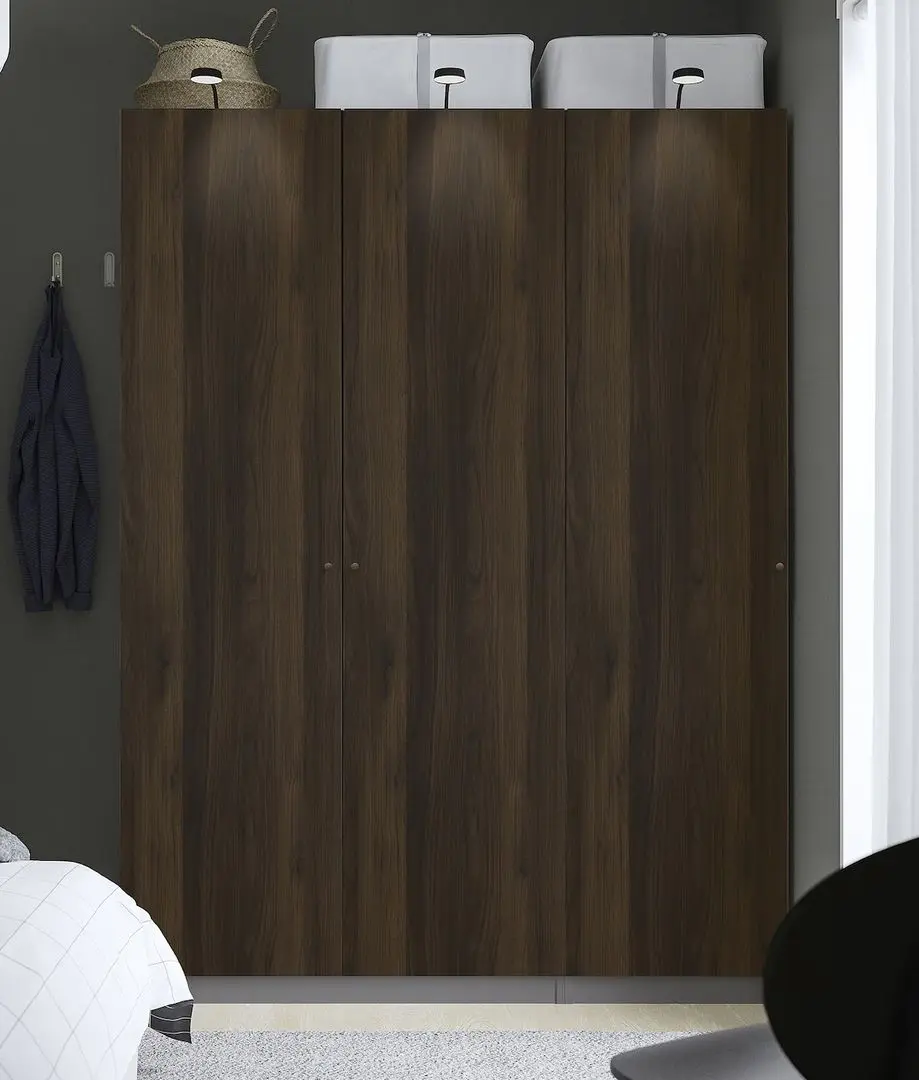 Dulap Ikea Pax/Storklinta rafturi/bara/sertare/cosuri 150x60x201 (Gri inchis/Maro inchis)