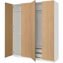 Dulap Ikea Pax/Storklinta rafturi/bare/cosuri 200x60x236 (Alb/Aspect Stejar) Thumb