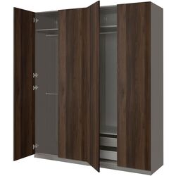 Dulap Ikea Pax/Storklinta rafturi/bare/cosuri 200x60x236 (Gri inchis/Maro inchis) Thumb