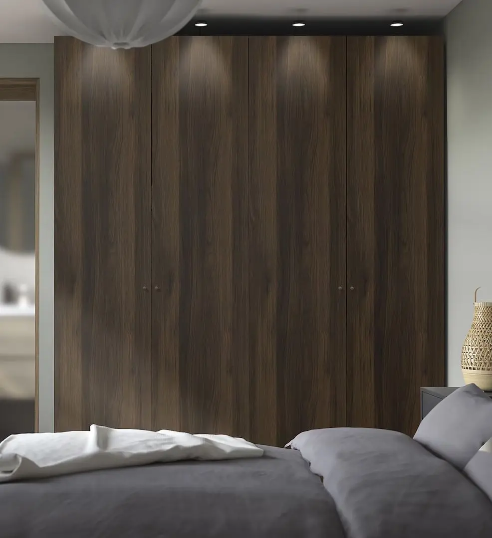 Dulap Ikea Pax/Storklinta rafturi/bare/cosuri 200x60x236 (Gri inchis/Maro inchis)