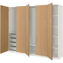 Dulap Ikea Pax/Storklinta rafturi/bare/cosuri 250x60x201 (Alb/Aspect Stejar) Thumb