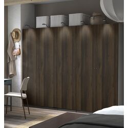 Dulap Ikea Pax/Storklinta rafturi/bare/cosuri 250x60x201 (Gri inchis/Maro inchis)