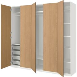 Dulap Ikea Pax/Storklinta rafturi/bare/cosuri 250x60x236 (Alb/Aspect Stejar) Thumb