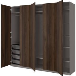 Dulap Ikea Pax/Storklinta rafturi/bare/cosuri 250x60x236 (Gri inchis/Maro inchis) Thumb