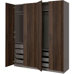 Dulap Ikea Pax/Storklinta rafturi/bare/sertare/cosuri 200x66x236 (Gri inchis/Maro inchis) Thumb