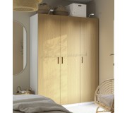 Dulap Ikea Pax/Tonstad rafturi/bara/sertar/cosuri 150x60x201 (Alb/Furnir Stejar)