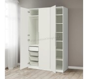 Dulap Ikea Pax/Tonstad rafturi/bara/sertar/cosuri 150x60x236 (Alb)