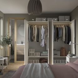 Dulap Ikea Pax/Tonstad rafturi/bare 200x60x201 (Alb) Thumb