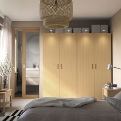 Dulap Ikea Pax/Tonstad rafturi/bare 200x60x201 (Alb/Furnir Stejar) Thumb