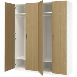 Dulap Ikea Pax/Tonstad rafturi/bare 200x60x236 (Alb/Furnir Stejar) Thumb