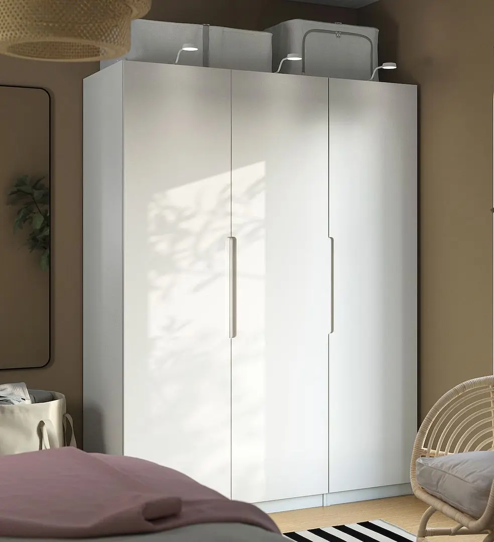 Dulap Ikea Pax/Tonstad rafturi/bare/sertar/cosuri 150x60x201 (Alb)