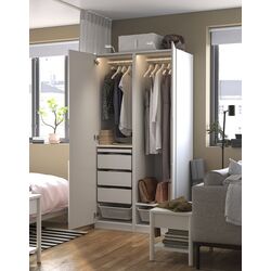 Dulap Ikea Pax/Tonstad rafturi/bare/sertare/cosuri 100x60x201 (Alb) Thumb