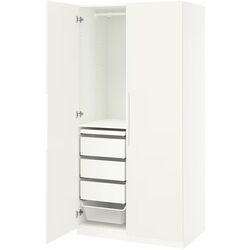 Dulap Ikea Pax/Tonstad rafturi/bare/sertare/cosuri 100x60x201 (Alb) Thumb