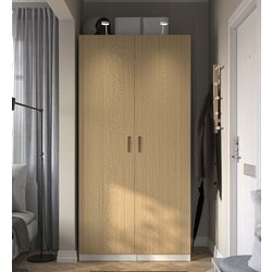 Dulap Ikea Pax/Tonstad rafturi/bare/sertare/cosuri 100x60x201 (Alb/Furnir Stejar)