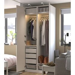 Dulap Ikea Pax/Tonstad rafturi/bare/sertare/cosuri 100x60x236 (Alb) Thumb