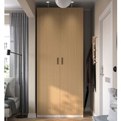 Dulap Ikea Pax/Tonstad rafturi/bare/sertare/cosuri 100x60x236 (Alb/Furnir Stejar)